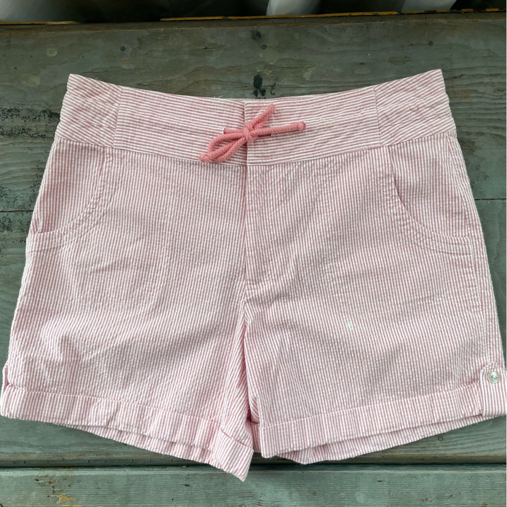 Tyler Boe pink and white seersucker shorts | size 4